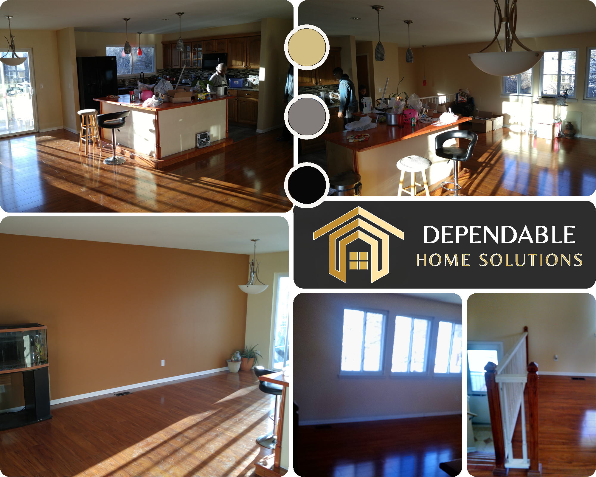 White Kitchen Peninsula Refinish & Open Dining Remodel - Before