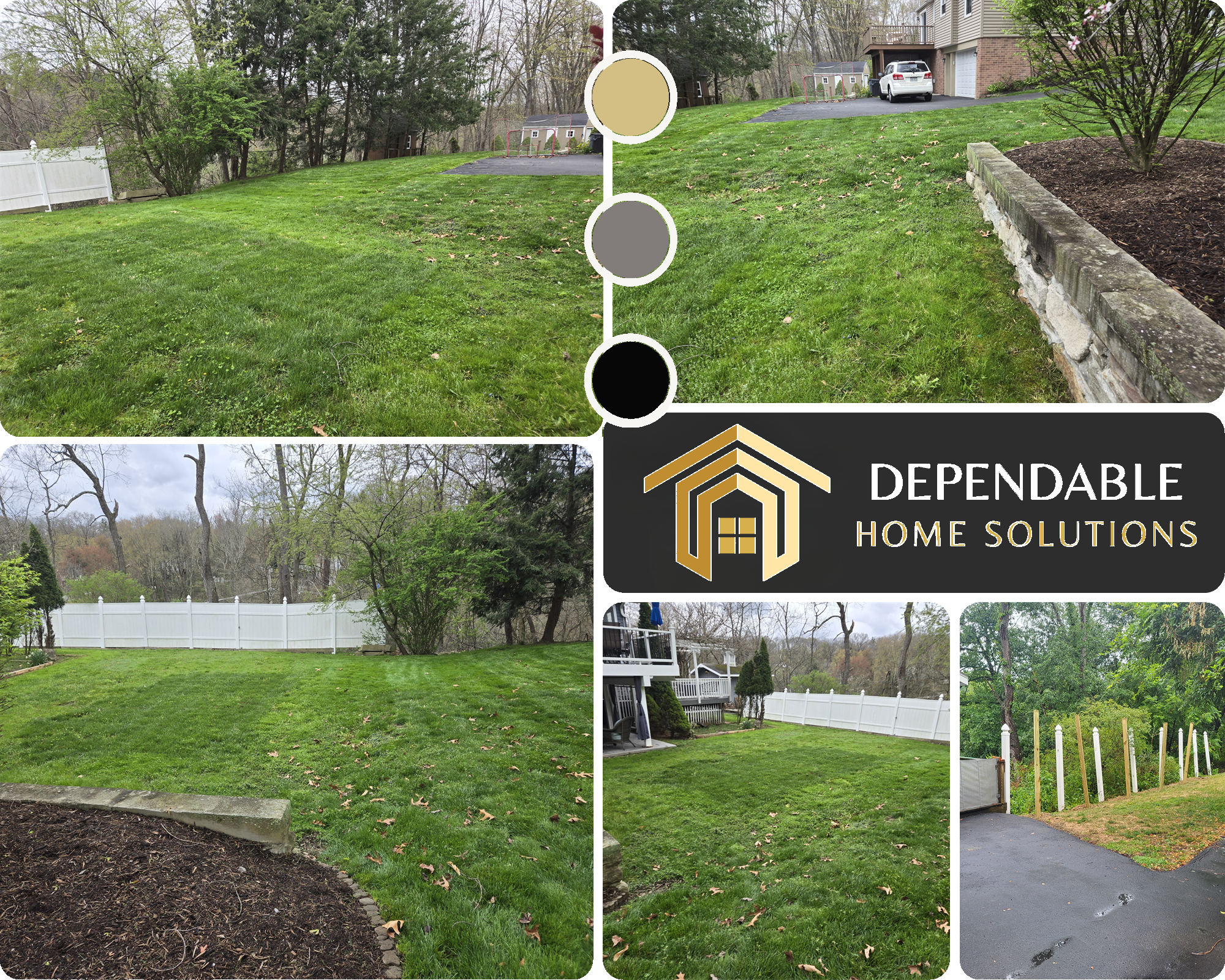 Custom White Vinyl Privacy Fence & Yard Enclosure - Before