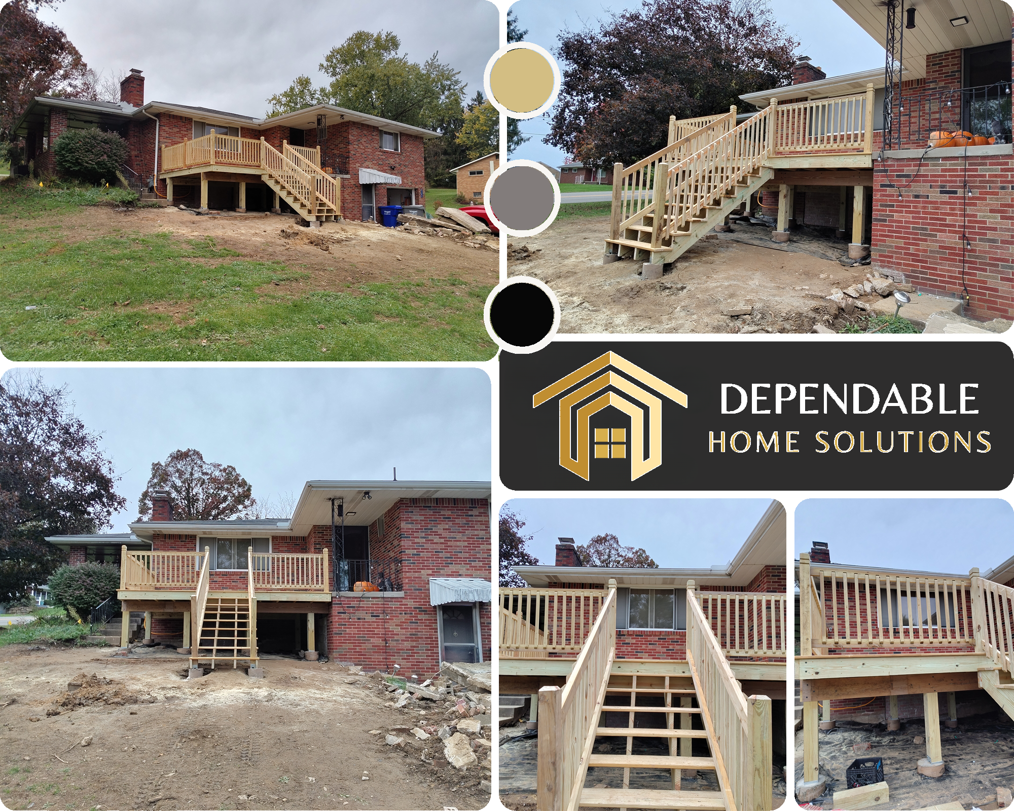 Smith Custom Wood Deck & Front Staircase - After