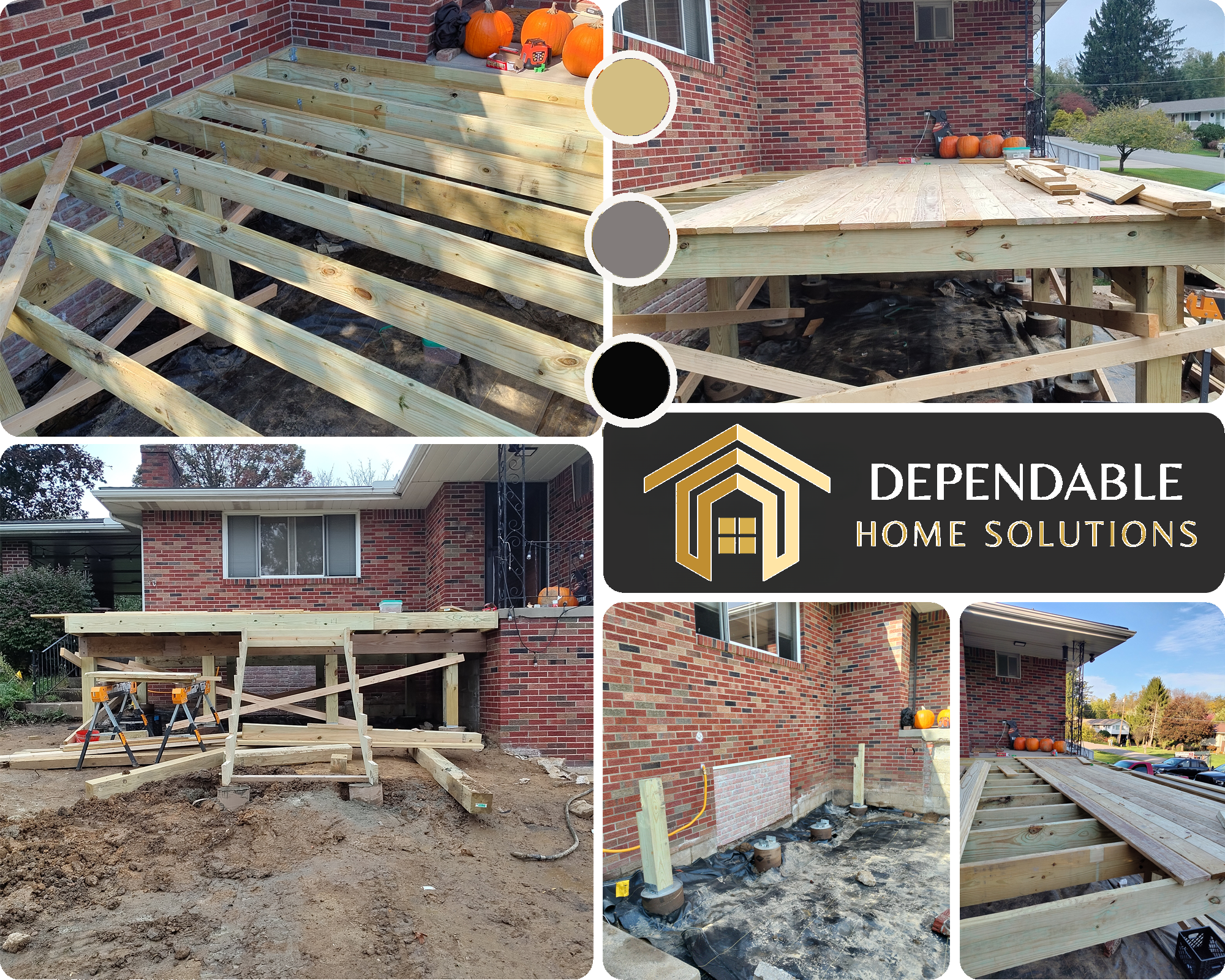 Custom Wood Deck Framing, Surface & Railings - Before